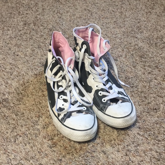 cow print chuck taylors